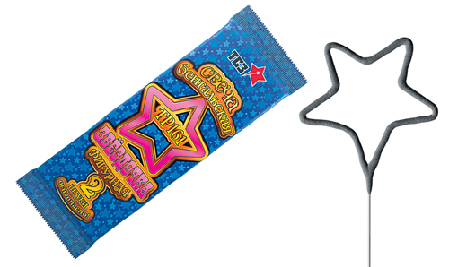  Бенгальские свечи фигурные 2 шт "Звездочка"  в Суздале